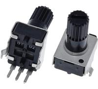 Adjustable Resistor,Potentiometer 2pcs Rv09 Vertical 12.5mm Shaft 1k 2k 5k 10k 20k 50k 100k 0932 Adjustable Resistor 9 Type 3pin Seal Potentiometer(5K Ohm)