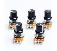 Adjustable Resistor,Potentiometer 5PCS WH148 Potentiometer 1K 10K 20K 50K 100K 500K Ohm Resistor 3 Pin Linear Taper Rotary Potentiometer(1K Ohm)