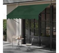 Adjustable Retractable Balcony ning Sune Shelter Manual Crank 1.5x1.2M to 3x1.2M Height Adjustable 215 310cm Dark Green Perfect for Outdoor Spaces