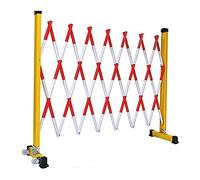 Adjustable Retractable Metal BarrierExpanble Traffic Fence Guardrail Black & Yellow 1.2x6mUltimate Safety Solution for Traffic Control & Crowd Management