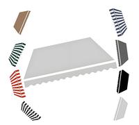 Adjustable Retractable Patio Canopy 2.5x2m/3x2.5m/4x2.5m Manual Sun Shade with Hand Crank UV30+ Protection for Garden Deck Door & Window (Light Gray 360x300cm)