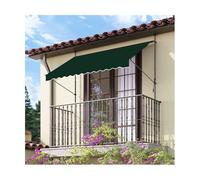 Adjustable Retractable Sun Shade for Patio, Manual Folding Canopy with Hand Crank, Free Standing Outdoor Sun Protection for Balcony & Garden, Width: 400 cm, Color B