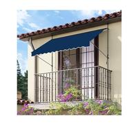Adjustable Retractable Sun Shade Sail for Patio, Manual with Crank, Foldable Free-standing Outdoor Sun Protection, Balcony Shade (W2m, Color C)