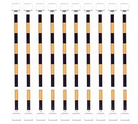 Adjustable Retractable Traffic Cone Bar - Portable Work Zone Barrier, 3.9 to 6.5 Ft, 10pcs Yellow-Black Traffic Control Rods for Safety and Visibility