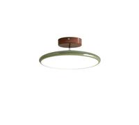 Adjustable Retro UFO Semi Flush Mount Ceiling Light - Cold/Warm/Neutral LED Lamp for Bedroom, Office, Kitchen - Full Spectrum Eye Protection & Stylish Decor (Green 19.7in)