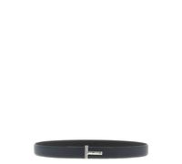 Adjustable Reversible Hammered Leather Belt - male - Tom Ford - Belts - Black - 115 CM - Accessories 115 CM