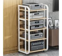 Adjustable Revolving Media Stand - Space-Saving DVD & Gaming Accessories Shelving Unit - Perfect for Living Room & Home Theater Storage Solutions