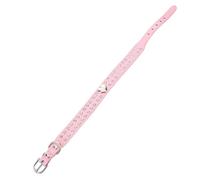 Adjustable Rhinestone PU Pet Necklace for Small Medium Dogs and Cats Stylish Comfortable Fit for Parties and Holidays Dog Leash and Collar