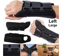 Adjustable Right & Left Hand Wrist Support Brace Carpal Tunnel Fractures Splint (Left) Large