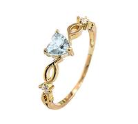 Adjustable Ring A Novia Cumpleaños Joyería Mujer Anillo De Con Sortija De Circonio Forma Dedo Con La Romántico Piedra Corazón Rings Crystals for Teen Girls (Blue, 9)