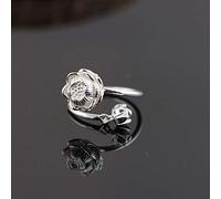 Adjustable Ring For Women,S Sterling SilverSilver Retro Lotus Flower Nation Adjustable Open Knuckle Tail Ring Finger Joint Toe Ring Jewelry For Women Girls Gift Wedding Mother'S Da