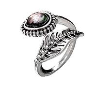 Adjustable Ring With Opening, Creative Retro Thai Silver Neutral Ring, Valentine's Sizable Rings (as show, One Size)