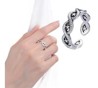 Adjustable Rings European Retro Star Ring Silver Design Can Be Paired With Casual Wear To Create A More Relaxed Appearance Thumb Rings For Women (Silver, 2x2x1cm)