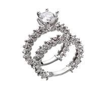 Adjustable Rings For Women 2Pcs Ring Ring Delicate Design Light New Can Be Stacked To Wear Women Fashion US 5 6 7 8 9 10 11 12 Thumb Rings For (Silver, 9)
