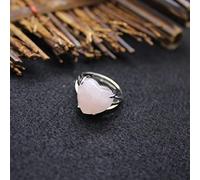 Adjustable Rings For Women, Adjustable Love Heart Ring Rose Quartz Adjustable Open Crystal Ring Boho Eternity Ring Energy 7 Chakras Proposal Promise Ring Charm Jewelry For Men Women