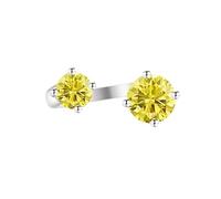 Adjustable Rings For Women, Hearts And Arrows Supreme Ring For Women Engagement Wedding Ring For Her Sapphire Emerald Amethyst Ruby Simulated Diamond Band Cocktail Jewellery Gift With Box Citrine