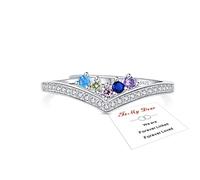 Adjustable Rings for Women-Sterling Silver Ring,Silver Adjustable Promise Thumb Rings for Women,V Shape Rings Women with Cubic Zirconia Stackable Ring for Women,50th Birthday Jewellery Gifts