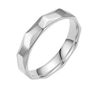 Adjustable Rings For Women Vegetarian Ring Titanium Steel Ring Fashion Korean Version Of The Batch Of Flowers Hand Jewelry Gold Silver And Black No. 6 13 Mens Wedding (Silver, 6)