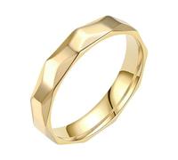 Adjustable Rings For Women Vegetarian Ring Titanium Steel Ring Fashion Korean Version Of The Batch Of Flowers Hand Jewelry Gold Silver And Black No. 6 13 Mens Wedding (Gold, 10)