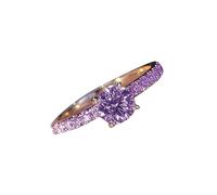Adjustable Rings Women's Jewelry Ring Size Rings Suitable For Most Women Exquisite Valentine's Day Birthday Ring Toe For Women (Dark Purple, B)