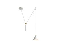 Adjustable Rise Fall Pulley Pendant Light - Three-Color Dimmable LED Ceiling Fixture for Bedside, Living Room, Study - Wall Control
