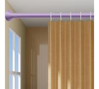 Adjustable Rod 5m - No Drill Shower Curtain Rod Expandable Rod Sturdy Clamp Design for Easy Installation (Purple 70-120CM) - Perfect for Home & Bathroom Decor