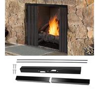 Adjustable Rod and Valance Kit, Fireplace Curtain Rod Kit, for Fireplace Spark Screens and Fireplace Mesh Screen Curtain Hang Metal Mesh Curtains