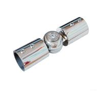 Adjustable Rod Corner Connector Elbow Joint for Bay Window and Shower Room Curtain Rods with Stable Fixing Screws and Metal Build (19mm Chrome)