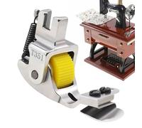 Adjustable Rolled Hemmer Presser Foot - Adjustable Roller Presser Foot,Seaming Attachments for Walking Woven Ditching Knits Piping Blind Seaming Supplies Home