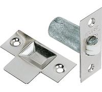 Adjustable Roller Catch & Keep - Door Latch with Nylon Roller - Polished Chrome