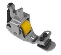 Adjustable Roller Presser Foot for T351 Industrial Sewing Machine, 1-3mm Rolled Hem, 6mm for Edge Width, Metal Construction Compatible with Most Industrial(Plastic Gear Wheel)