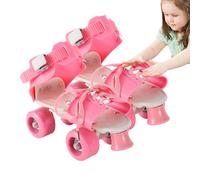 Adjustable Roller Skates - 7.87 Inch Beginner Quad Skates, Easy Length Adjustment, 1700 g PVC PP Construction - Robust Long Service Life, Ideal for Children for Learning Outdoors