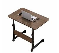 Adjustable Rolling Desk, Height-Adjustable Mobile Laptop Table, Sit-Stand Bedside Cart, Computer Desk on Wheels (Black, 60x40 cm) - Perfect for Office & Home Use