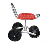 Adjustable Rolling Garden Cart Stool with Swivel Seat Folding Kneeler Chair Pad Mobile Work Bench for Outdoor Gardening Yard & Lawn Tasks