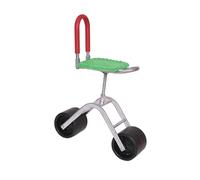 Adjustable Rolling Gardening Stool with Foldable Backrest, 36-48cm Height, Lightweight Garden Helper Seat for Ln, Patio, Outdoor Use - Green