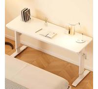 Adjustable Rolling Nightstand & Laptop Desk - 120 x 50 cm Bed Tray Table for Reading Breakfast & Home Office Furniture - Versatile Height Adjustable Design