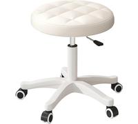 Adjustable Rolling Round Bar Stool for Salon & Spa Height Adjustable Beauty Chair with Nylon Feet Perfect for Tattoo Artists Therapists & Makeup Artists