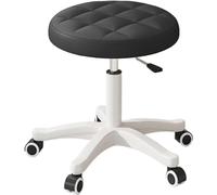 Adjustable Rolling Round Bar Stool for Salon & Spa Height Adjustable Beauty Chair with Nylon Feet Perfect for Tattoo Artists Therapists & Makeup Artists