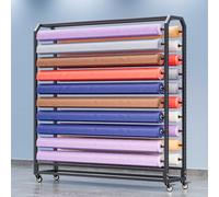 Adjustable Rolling Sto Rack for 1020 Vinyl/Leather Rollsle nizer for Car Wr Window Films & WallpaperEasy to Move & Perfect for Craft Projects