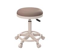 Adjustable Rolling Stool for Therapy & Office Height 43-57cm Swivel Seat 6 Color Options for Salon Kitchen & Home (Brown)