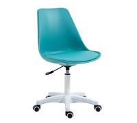 Adjustable Rolling Stool with Back Support 18" 24" Counter Height Salon Chair for Hair Stylists & Tattoo Artists (Blue) Perfect for Home & Beauty Salons