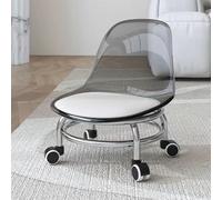 Adjustable Rolling Stool with Back Support, 360 Degree Swivel Wheels for Comfortable Seating in Office, Home, and Massage Therapy