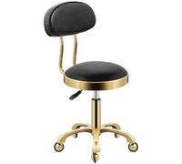 Adjustable Rolling Stool with Backrest, Swivel Comfort on Wheels, Heavy Duty Hydraulic for Salon, Massage, Clinic, Office