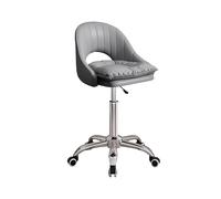 Adjustable Rolling Stool with Wheels 18" 23" Height Saddle Chair for Hairslists & Mechanics Back Support Thick Padded Seat Ch h for Office & Salon Use