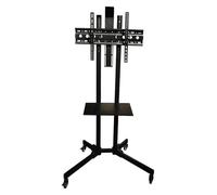 Adjustable Rolling TV CartUniversal Stand with Height Control Mobile TV Stand for 3265 inch TVs Sturdy Floor Mount TV Bracket Easy Mobility and