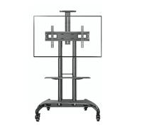 Adjustable Rolling TV Stand for 32-75 Inch Screens Mobile TV Cart with Lockable Wheels Holds Up to 100 lbs Universal TV Bracket Height Adjustable TV Mount