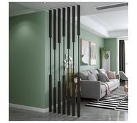 Adjustable Room Divider, 7 Metal Slats 2.5-9.9ft, Ceiling Floor Partition, Privacy Separator Home Office