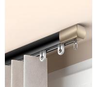 Adjustable Room Divider Curtain Rod with Ceiling/Wall Track for Living Room, Bedroom, Shower Privacy Solution