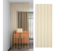 Adjustable Room Divider, Metal Slat Privacy Wall Partition, Tall Stylish Space Separator for Home Office and Restaurant, Flexible Indoor Privacy Solution