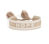 Adjustable Rope Bracelets With Woven Tassels For Chic Fashion Statement Manual Edge Locking Polyester Handwoven Bracelet Khaki hope